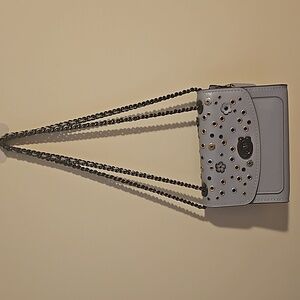 Coach floral embellished chain bag